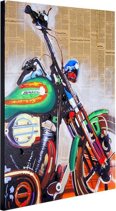Produktbild Swisshandel24 Ölgemälde Motorrad, 100% handgemaltes Wandbild Gemälde XL, 100x80cm (100 x 80 cm)