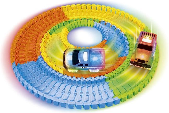 Produktbild Besttoy Rennbahn zum Zusammenstecken - Glow in the dark