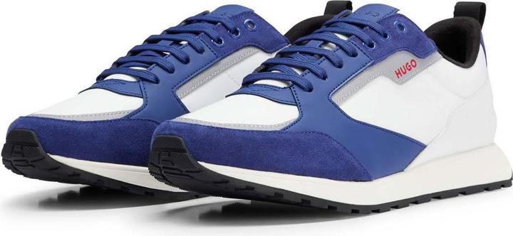 Actual product image HUGO Mens Icelin Suede Panel Running Trainers (39.5)