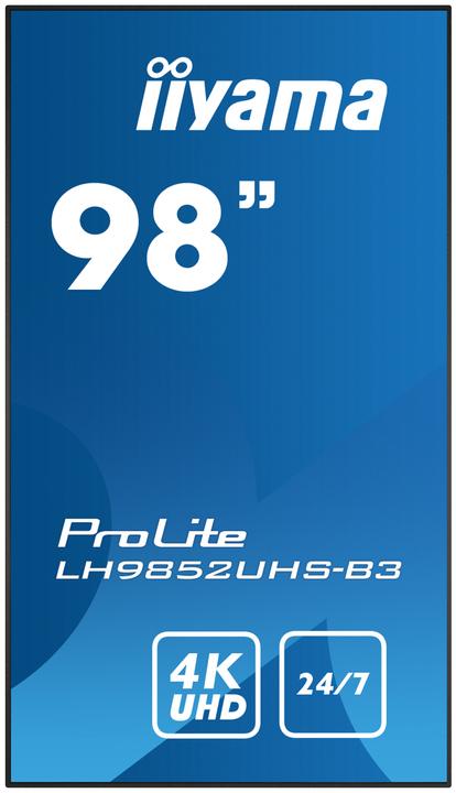 Actual product image iiyama Dis Public 98 LH9852UHS-B3 UHD (3840 x 2160 Pixels, 97.52")