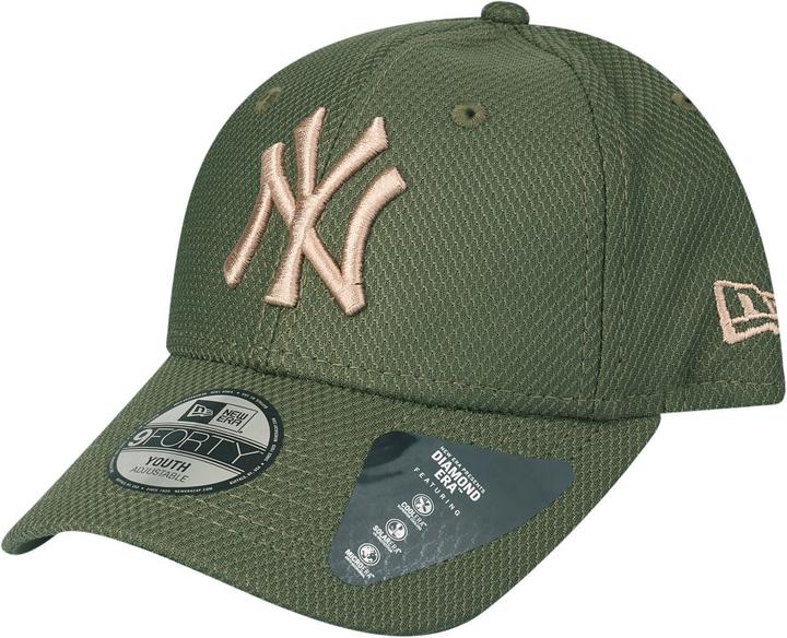 New Era Kinder Cap - DIAMOND 9FORTY NY Yankees oliv Infant (48, 49, 50)