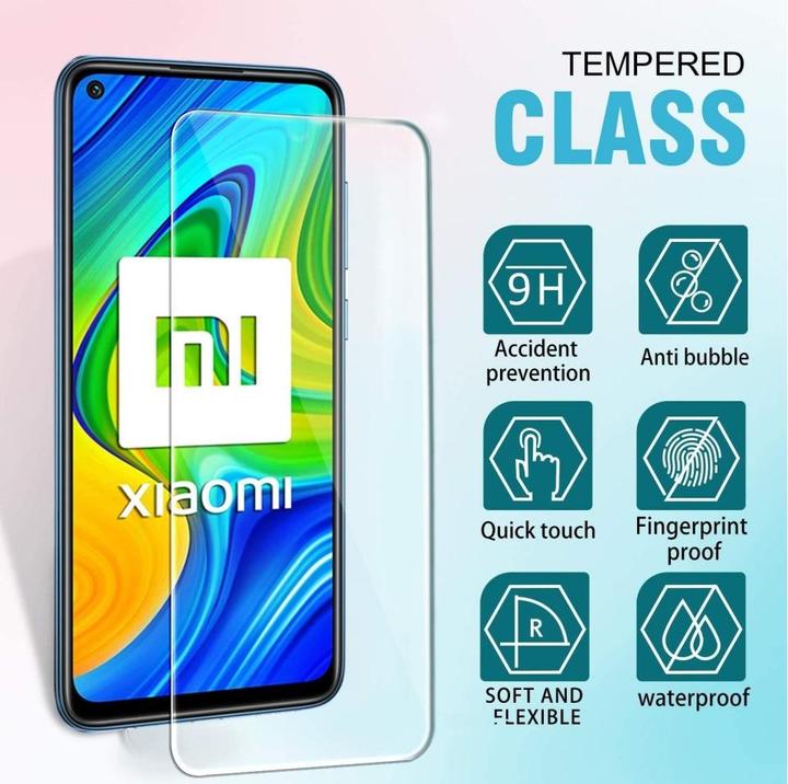 Actual product image Screenguard Xiaomi Redmi Note 9 Protective Glass Film Case Friendly Design (1 Piece, Xiaomi Redmi Note 9)
