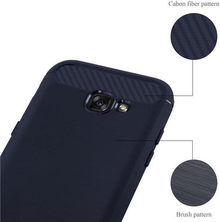 Produktbild Cadorabo TPU Ultra Slim carbon edelstahl Kombi Cover (Samsung Galaxy A3 (2017))