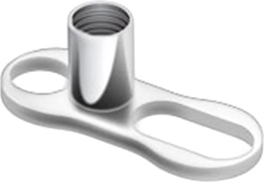 Star Piercing Dermal Anchor Anker zwei Loch (ohne Messing, Titan G23)