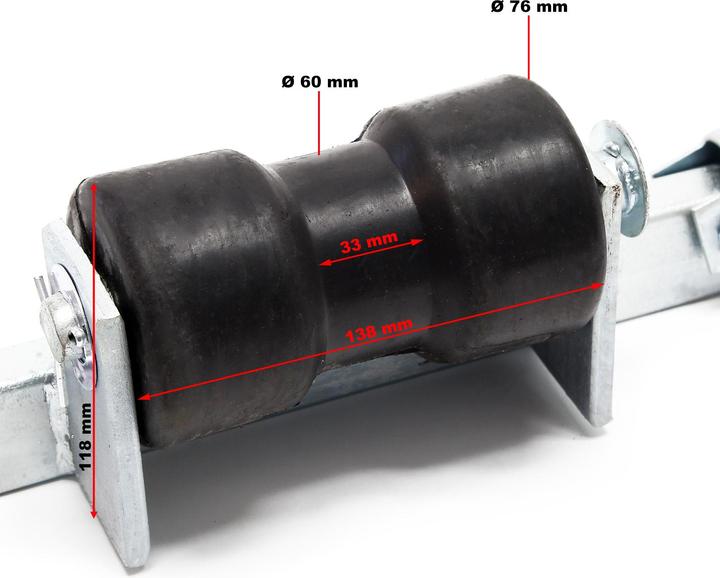 Produktbild Wiltec Kleine Pendelrolle Boot 80 cm Sliphilfe Kielrolle Zentrierhilfe Kielrolle