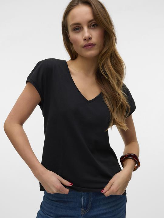 Actual product image Vero Moda Vmluna Ss V-Neck Tee Jrs Noos (L)