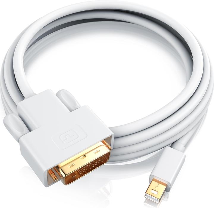 Produktbild CSL Mini DisplayPort zu DVI Video-Kabel, miniDP Monitor Adapter Kabel, für Apple, PC's & Notebooks (5 m, DisplayPort, DVI)