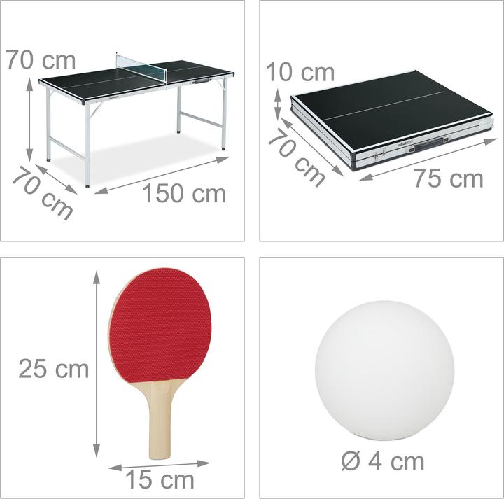 Actual product image Relaxdays Table tennis table