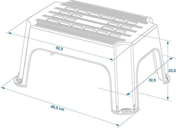Produktbild ProPlus Trittstufe grau (42.50 cm)