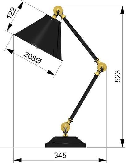 Image du produit Elstead Lighting Provence Element Lampe de table E27 Gris foncé, laiton vieilli (E27)