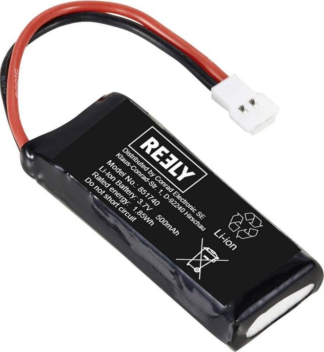 Produktbild Reely Modellbau-Akkupack (LiIon) 3.7 V 500 mAh Zellen-Zahl: 1 Softcase Flachste (3.70 V, 500 mAh)