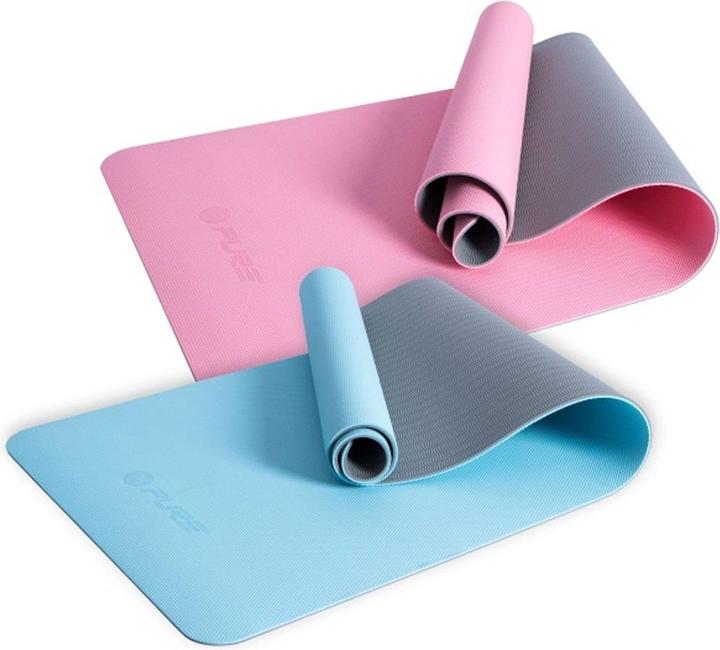 Image du produit Pure2improve Tapis de yoga, bleu et gris, 173x58x0,6cm (6 mm)