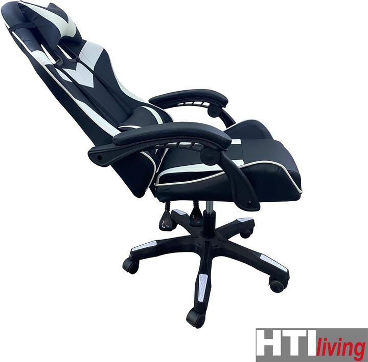 Image du produit HTI-Living Chaise de bureau Krit noir et blanc