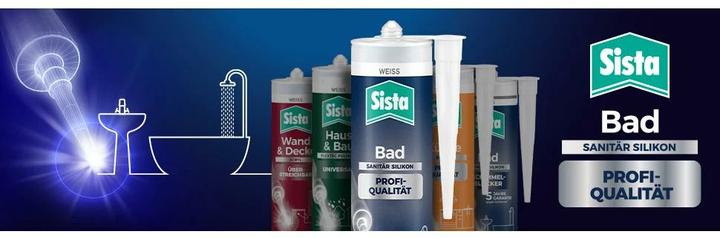 Immagine prodotto Sista Silicone da bagno di qualità professionale grigio argento (0.46 kg, Grigio argento, 280 ml)