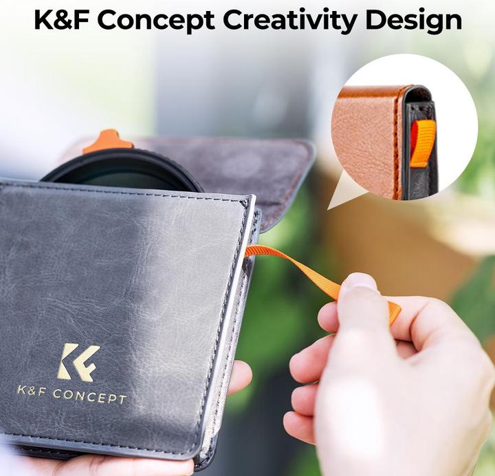 Image du produit K&F Concept Filtre pour objectif 55MM ND2-ND400 variable (1-9 Stops) 28 couches vertes multicouches HD