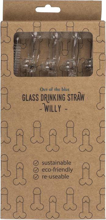 Produktbild NoBraPro Glass Drinking Straw Willy (4 x)
