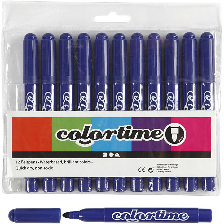 Immagine prodotto Creativ Company Penne Jumbo Donkerblauw, 12pcs. (Blu scuro, 5 mm, 12 x)