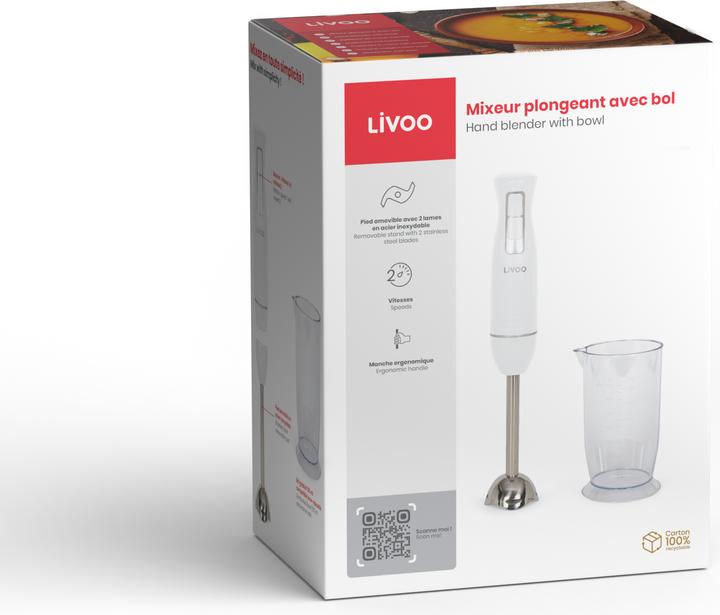 Productafbeelding Livoo Frullatore a mano con ciotola