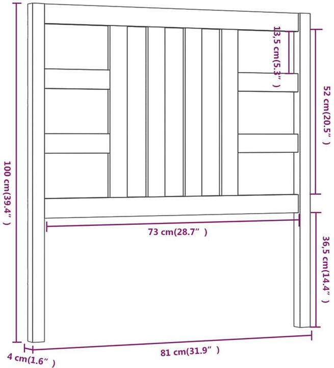 Produktbild VidaXL Lior (81 x 4 x 100 cm)