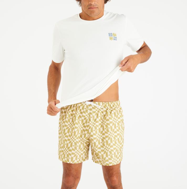 Image du produit Olaian T-shirt de surf manches courtes UPF50+ Homme - Whiteflower blanc (S)