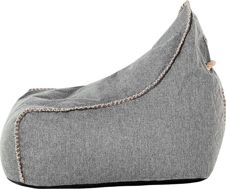 Actual product image Beliani Grey LINEN DROP beanbag