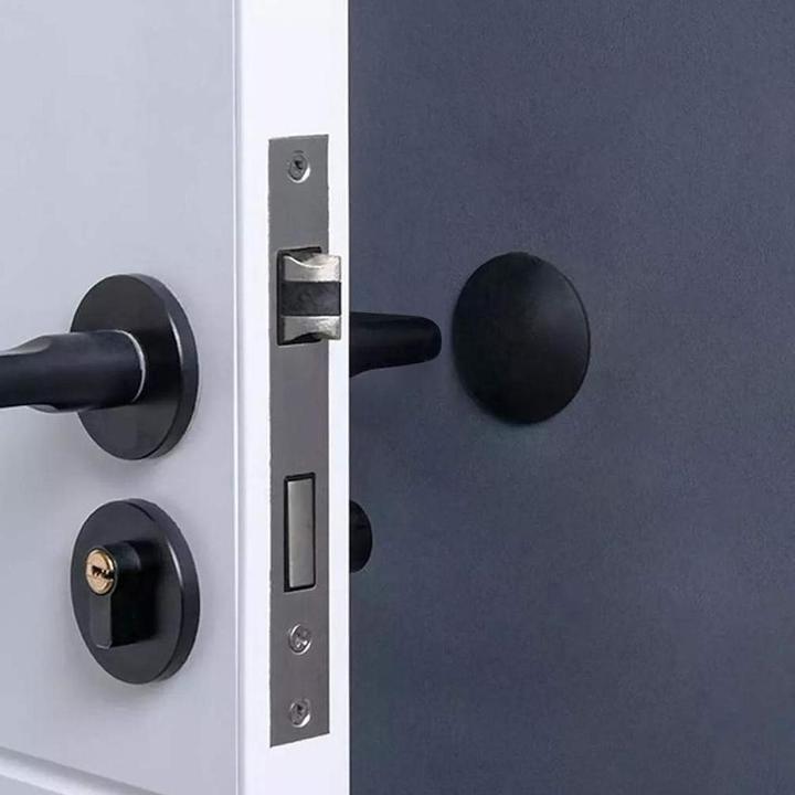 Produktbild JTI 5x Türstopper für Türgriffe - Schwarz (5 Stück, 5 x 5 cm)