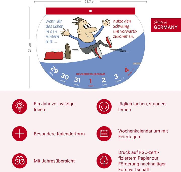Produktbild Heye Bildkalender Dumme Sprüche (Harter Einband, Deutsch)