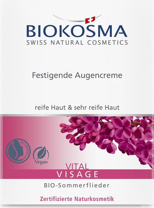 Image du produit Biokosma VITAL VISAGE - Crème raffermissante pour les yeux (Crème, 15 ml, Journée)
