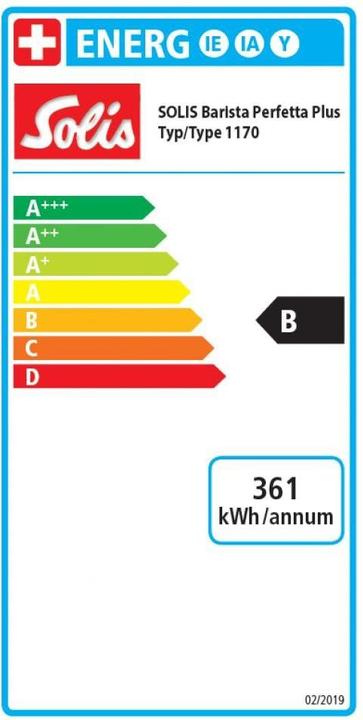 Label énergétique Solis Barista Perfetta Plus V2