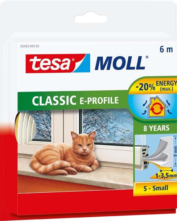 Produktbild tesa tesamoll CLASSIC E-Profil Fensterdichtung, Gummidichtung zum Isolieren