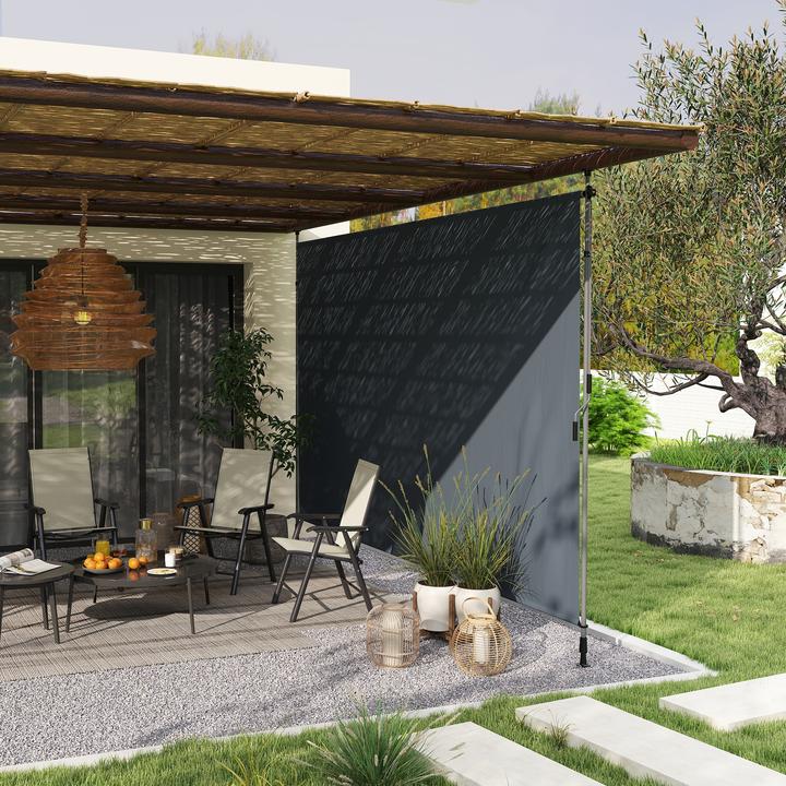 Produktbild Outsunny Markise Polyester, Aluminium Dunkelgrau (4 m)
