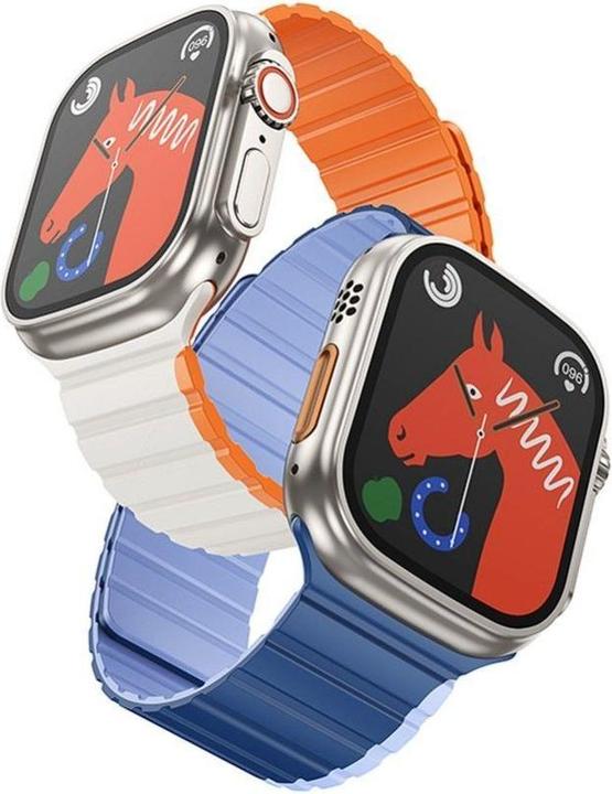 Produktbild Hoco Other strap for Apple Watch 42 / 44 / 45 / 49 mm AS102 dark blue with light blue (Silikon)