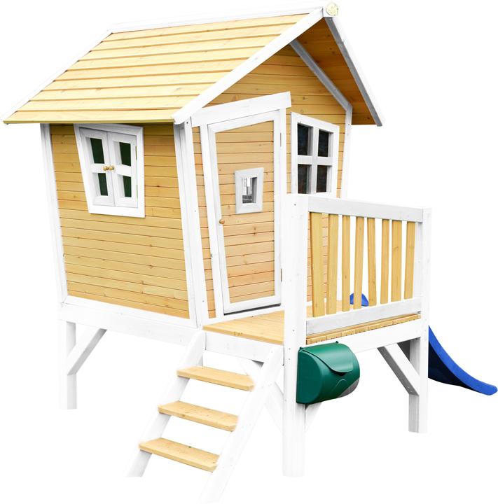 Axi Robin Playhouse marrone/bianco - scivolo blu