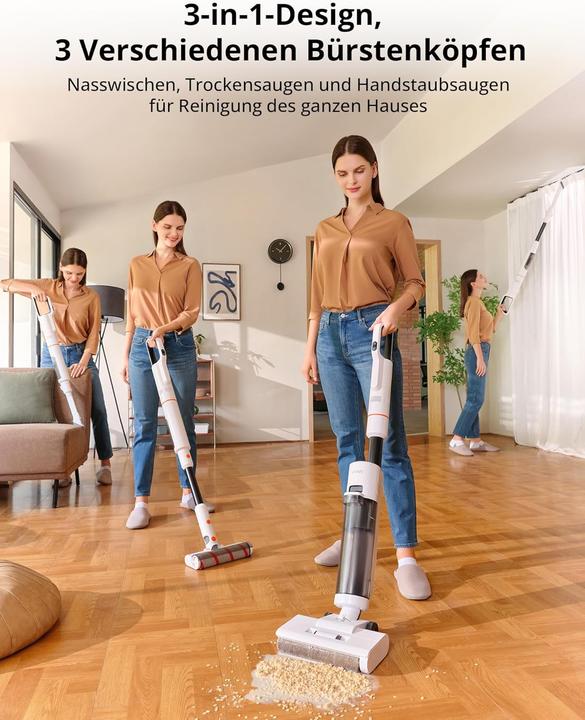 Produktbild Jonr ED20 Pro Nass Trockensauger,3in1 Kabelloser Staubsauger mit Wischfunktion,17000Pa