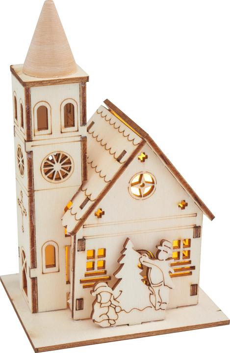 Immagine prodotto VBS Kit di costruzioni in legno "Chiesa con cuspide rotonda", incl. LED