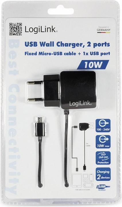 Produktbild LogiLink USB Steckdosenadapter (10 W)