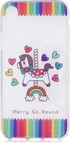 Actual product image Ueli Express iPhone XS / X Slim rubber protective case unicorn (Apple iPhone XS, Apple iPhone X)