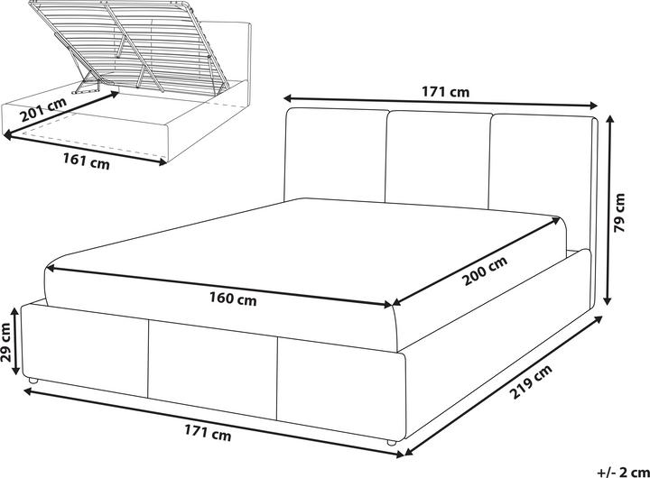 Actual product image Beliani Bousse (160 x 200 cm)