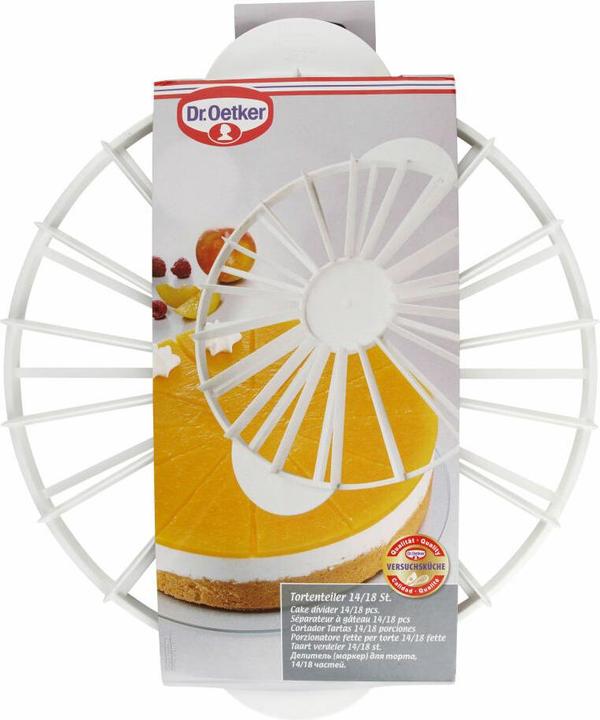 Produktbild Dr. Oetker Torteneinteiler Classic für 14/18 Stücke Kunststoff weiss