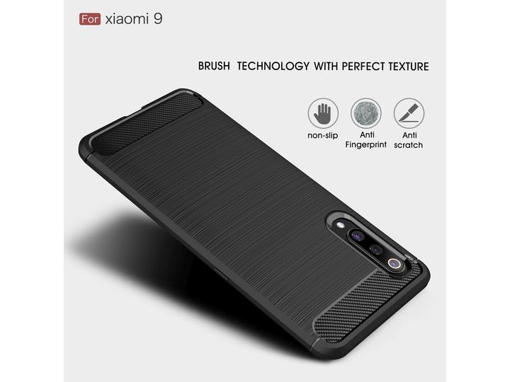 Produktbild Screenguard Xiaomi Mi 9 Hülle Carbon Brushed Soft TPU (Xiaomi Mi 9)