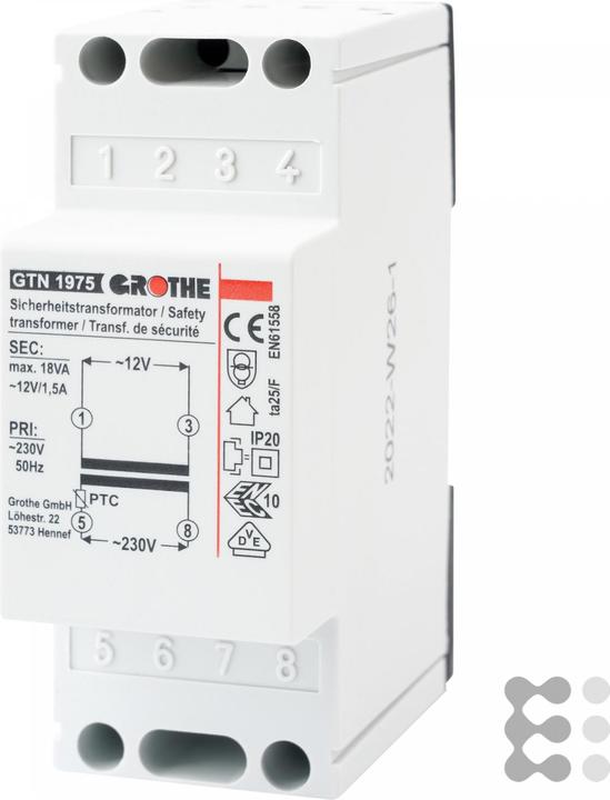 Actual product image Grothe Bell transformer 12 V/AC
