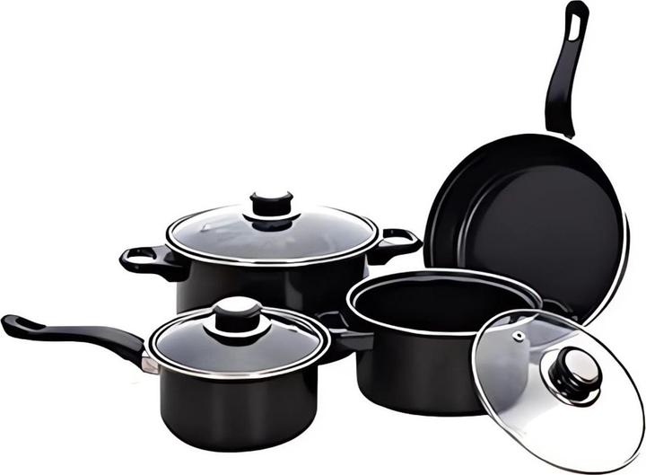Produktbild König Design Topfset Kochtopf Pfanne 16 18 20 cm | 13-tlg. Kochset Metall Antihaft 3 Deckel (Kochtopf)