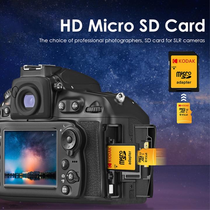 Actual product image Kodak mSD 64GB UHS-I U3/V30/A1 w/a (64 GB, microSDXC, U3, UHS-I)