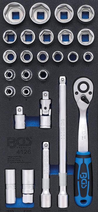 BGS Tool Tray 1/3: Socket Set 12.5 mm (1/2") 27 pcs.