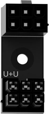 Actual product image Singularity Computers Computers 6-Pin PCIe 180 Degree Adapter U+U