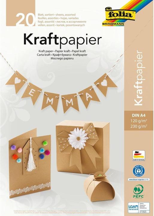 Folia Kraftpapier-Block (230 g/m², 1 x)