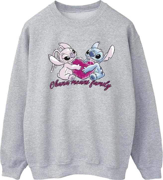 Disney Lilo And Stitch Ohana Heart With Angel Sweatshirt (M)