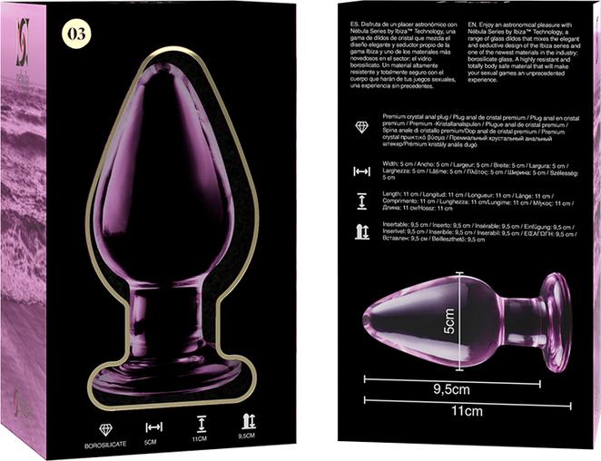 Image du produit Ibiza Nebula Series By ™ - Modèle 3 Plug Anal Verre Borosilicate 11 X 5 cm Rose