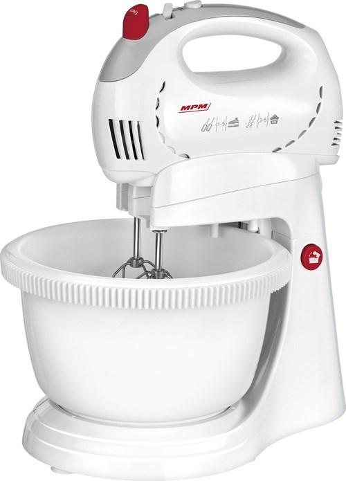 MPM 5826974 mmr 17 MMR-17Z Miscelatore manuale 500 W con pentola in acciaio inox, 1 litro, bianco (300 W)