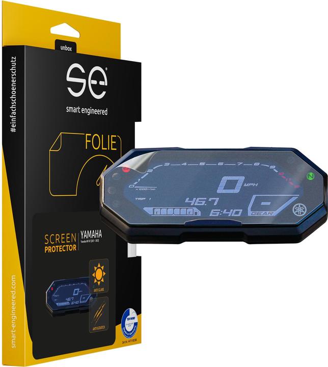 Produktbild Smart Engineered se Entspiegelte 3D Tacho / Cockpit Schutzfolie (VPE 2) Yamaha MT-07 (2021-2022)